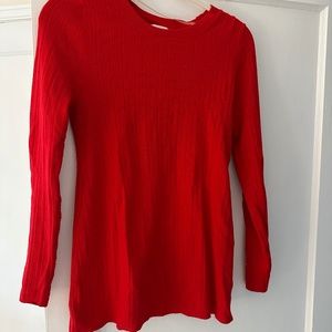 Ingrid & Isabel Red Ribbed Maternity Sweater, Small